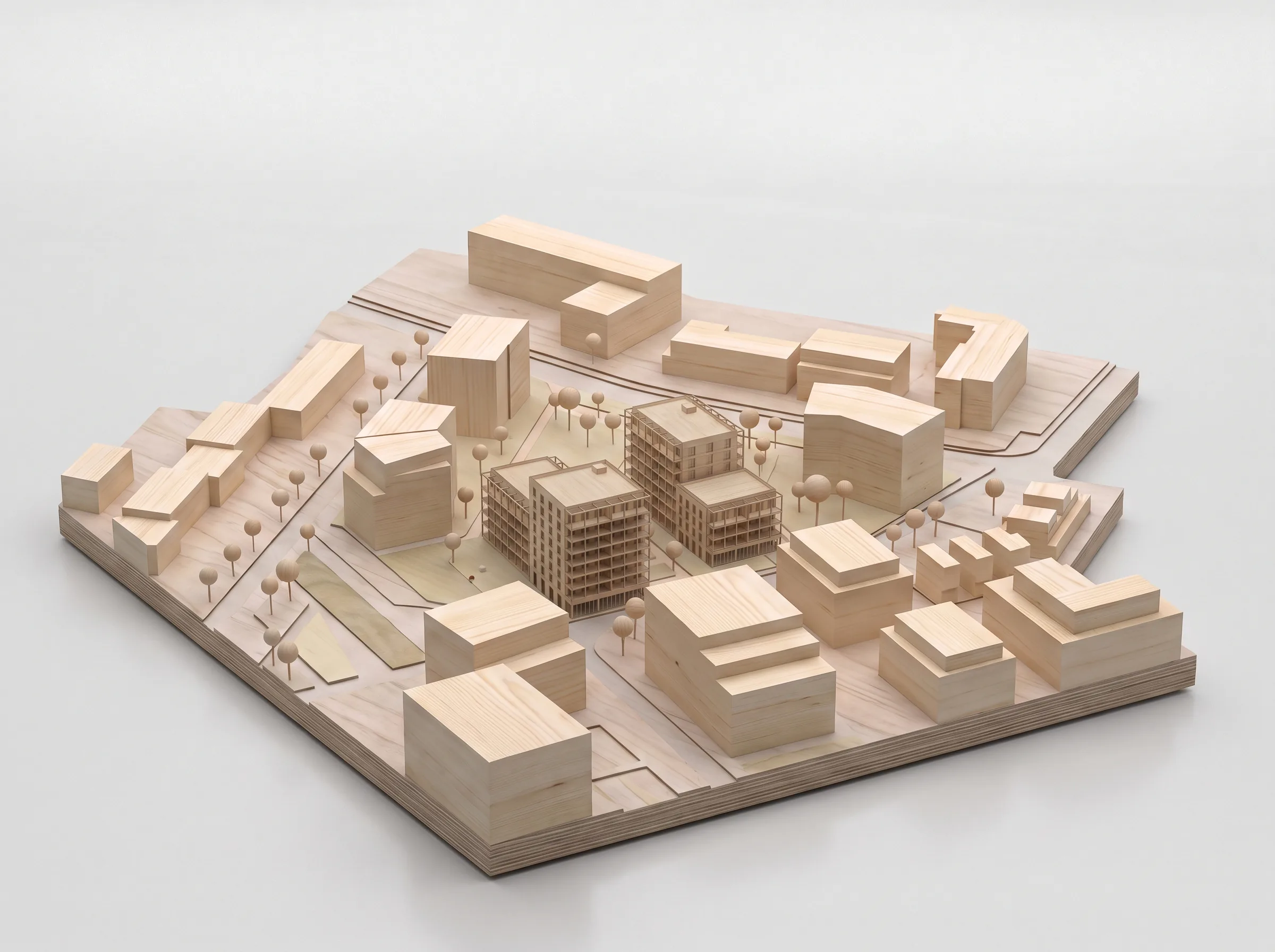 Haut-Sancé - maquette d'insertion urbaine